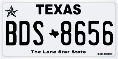 TX license plate BDS8656