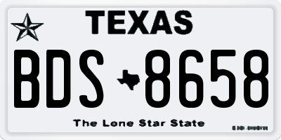TX license plate BDS8658