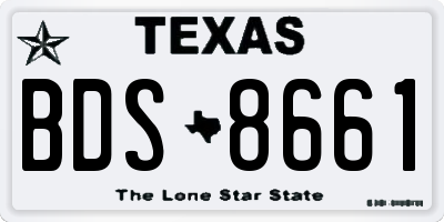 TX license plate BDS8661