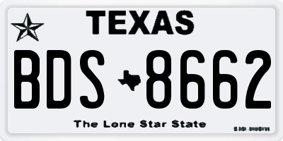 TX license plate BDS8662