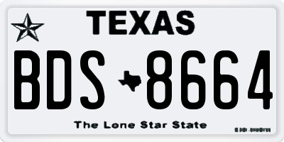 TX license plate BDS8664