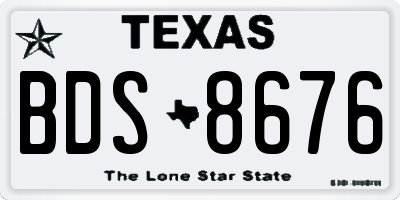 TX license plate BDS8676