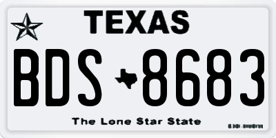 TX license plate BDS8683