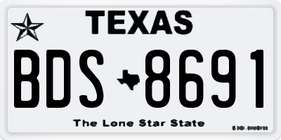 TX license plate BDS8691