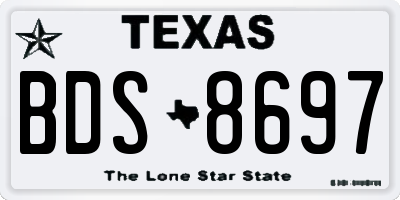 TX license plate BDS8697