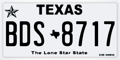 TX license plate BDS8717