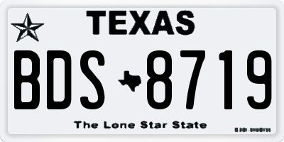 TX license plate BDS8719