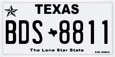 TX license plate BDS8811