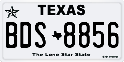 TX license plate BDS8856
