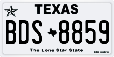 TX license plate BDS8859