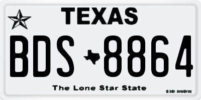 TX license plate BDS8864