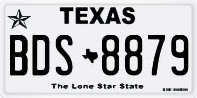 TX license plate BDS8879