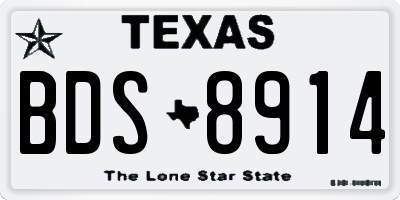 TX license plate BDS8914