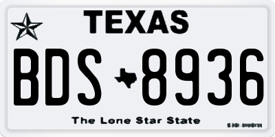 TX license plate BDS8936