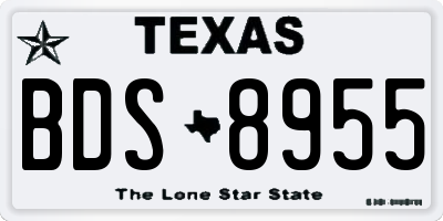 TX license plate BDS8955