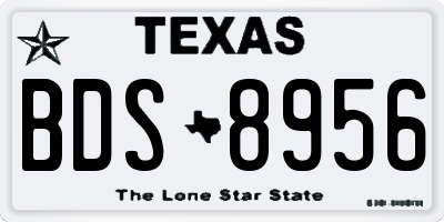 TX license plate BDS8956