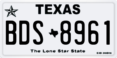 TX license plate BDS8961