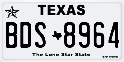 TX license plate BDS8964