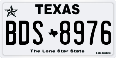 TX license plate BDS8976