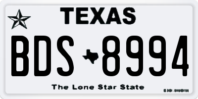 TX license plate BDS8994