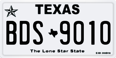 TX license plate BDS9010