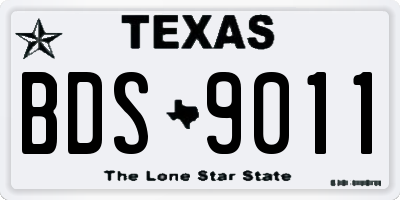 TX license plate BDS9011
