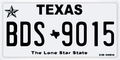 TX license plate BDS9015