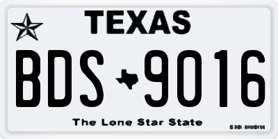 TX license plate BDS9016