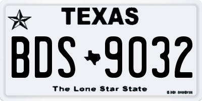TX license plate BDS9032