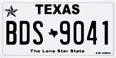 TX license plate BDS9041