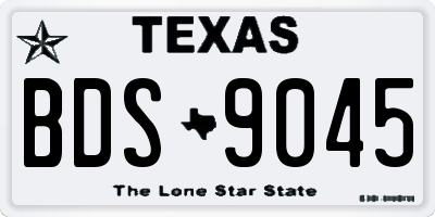 TX license plate BDS9045