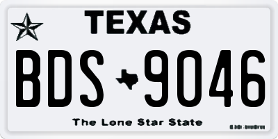 TX license plate BDS9046