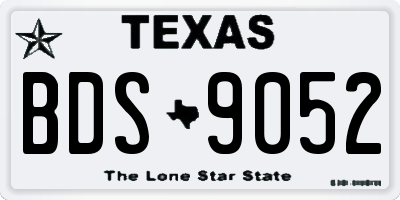 TX license plate BDS9052