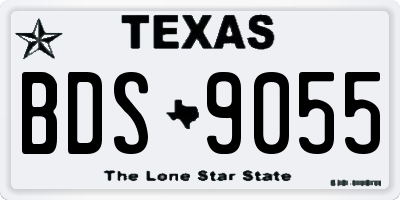 TX license plate BDS9055