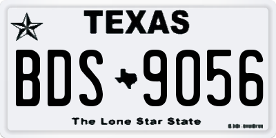 TX license plate BDS9056
