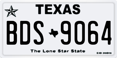 TX license plate BDS9064