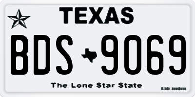 TX license plate BDS9069