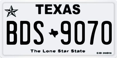 TX license plate BDS9070
