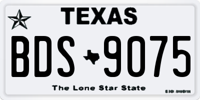 TX license plate BDS9075