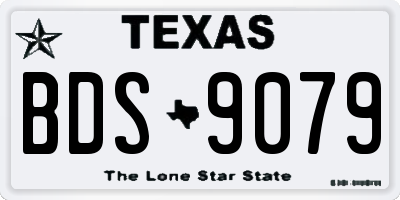 TX license plate BDS9079