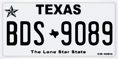 TX license plate BDS9089