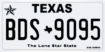 TX license plate BDS9095