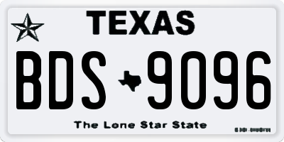 TX license plate BDS9096