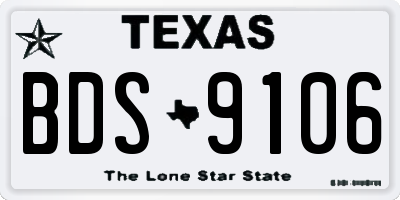 TX license plate BDS9106