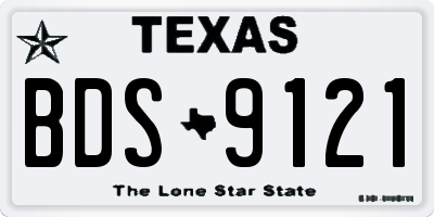 TX license plate BDS9121
