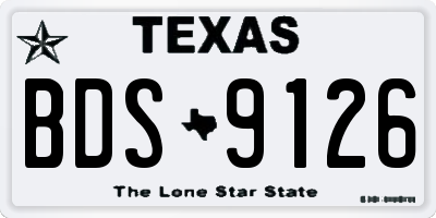 TX license plate BDS9126