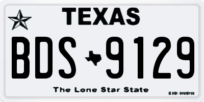 TX license plate BDS9129
