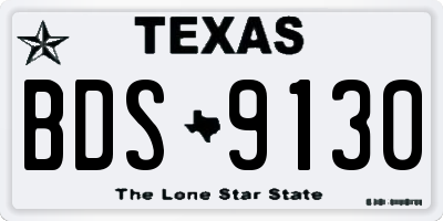 TX license plate BDS9130