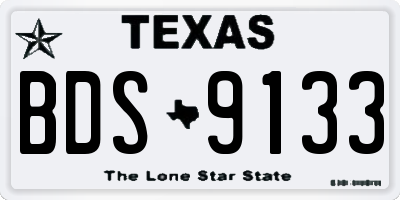 TX license plate BDS9133