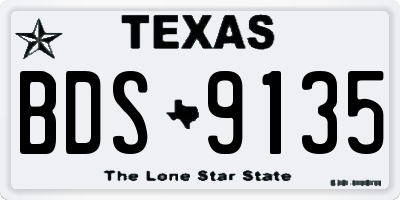TX license plate BDS9135